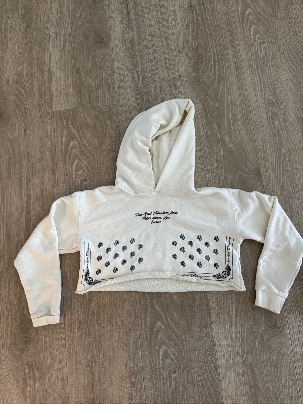 Darc Sport Cream Cropped Hoodie